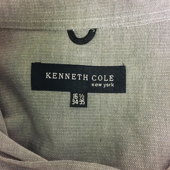 Cole Grey Button Down Dress Shirt Sz M 16.5 /34-35 - Picture 6 of 7